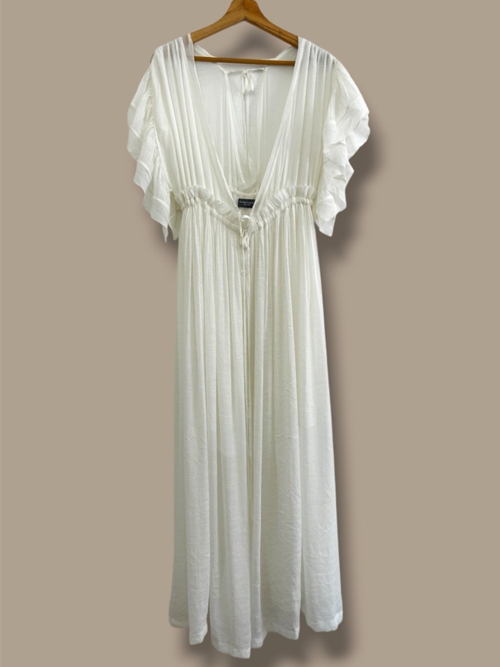 SWEET LOVELY By Jen Size L White Bohemian Maxi Dress - Picture 2 of 10